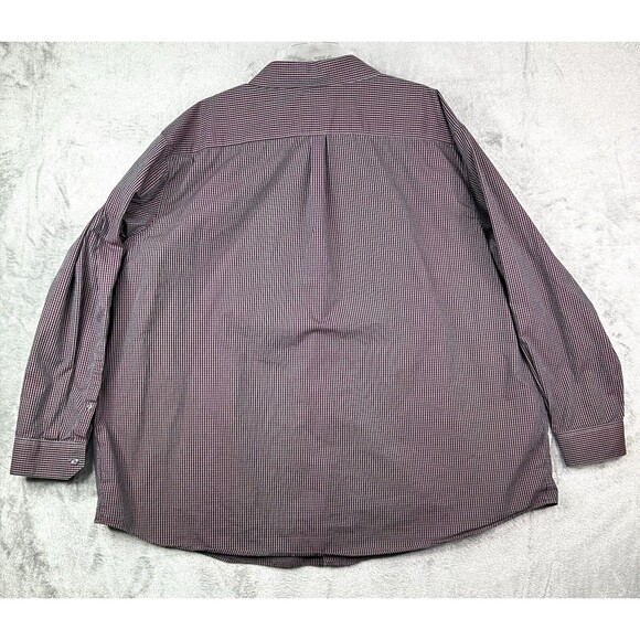 Apt. 9 Shirt Men's 4XB Maroon Striped Long Sleeve Button Up Casual Professional - Picture 3 of 7